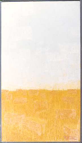 Bill Ritchie painting straw bales