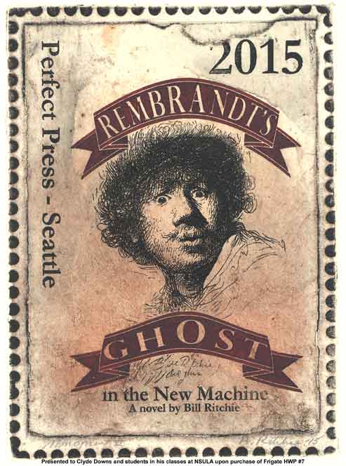 Rembrandt's Ghost monoprint by Bill Ritchie